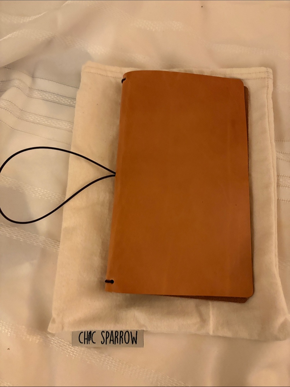 sparrow Cognac Leather Travel Notebook Wallet